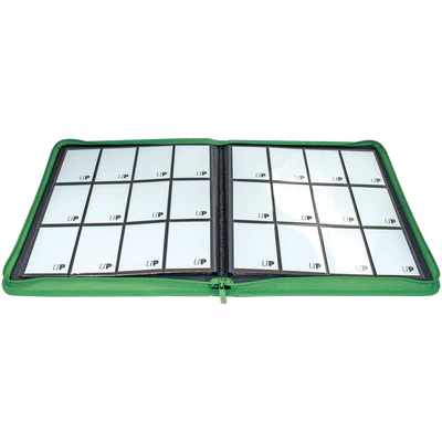Vivid 12-Pocket Zippered PRO-Binder: Green