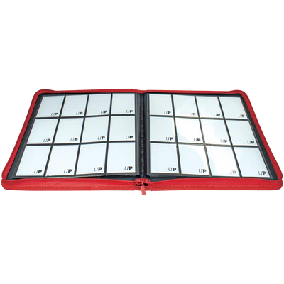 Vivid 12-Pocket Zippered PRO-Binder: Red