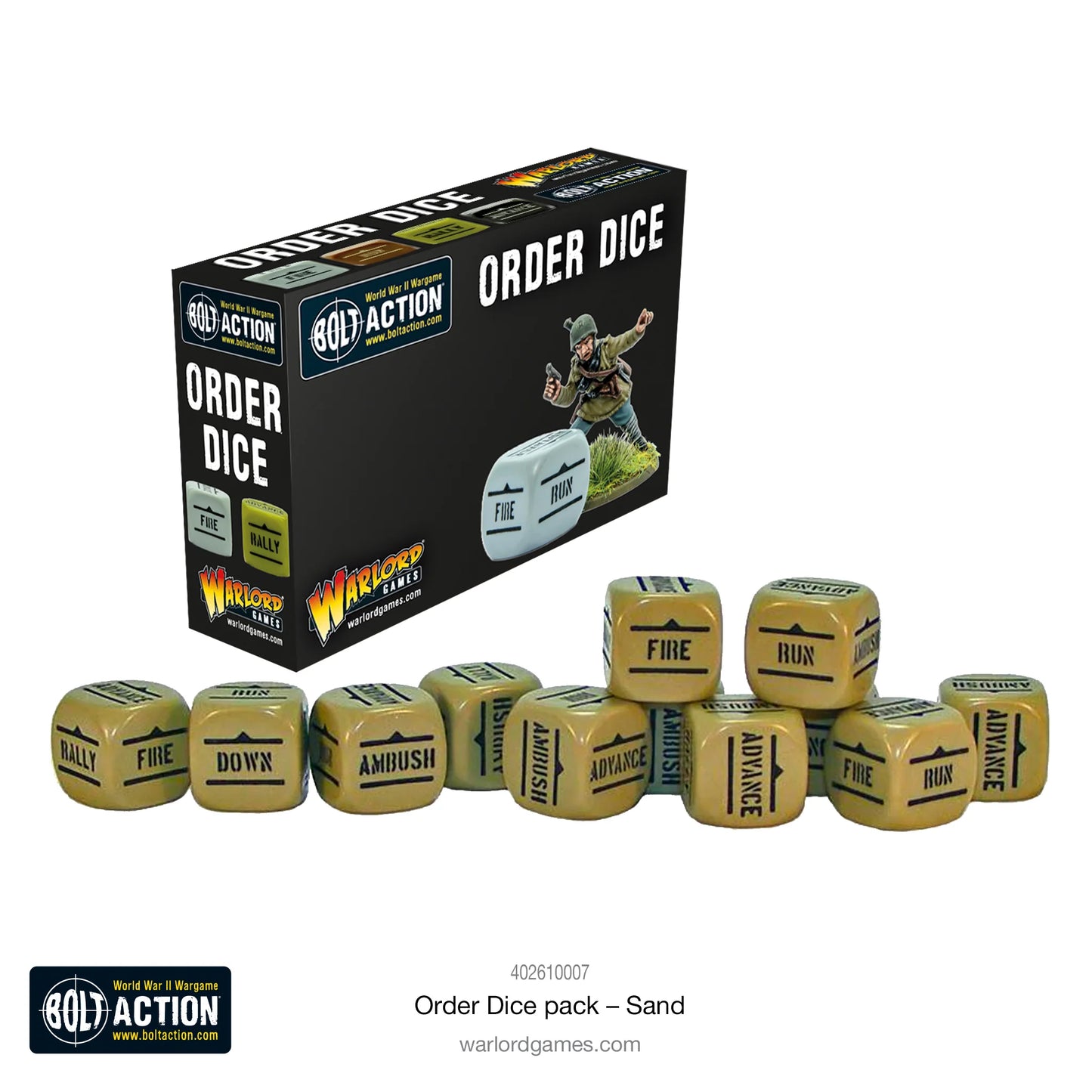 BOLT ACTION Orders Dice pack - Pick your faction!