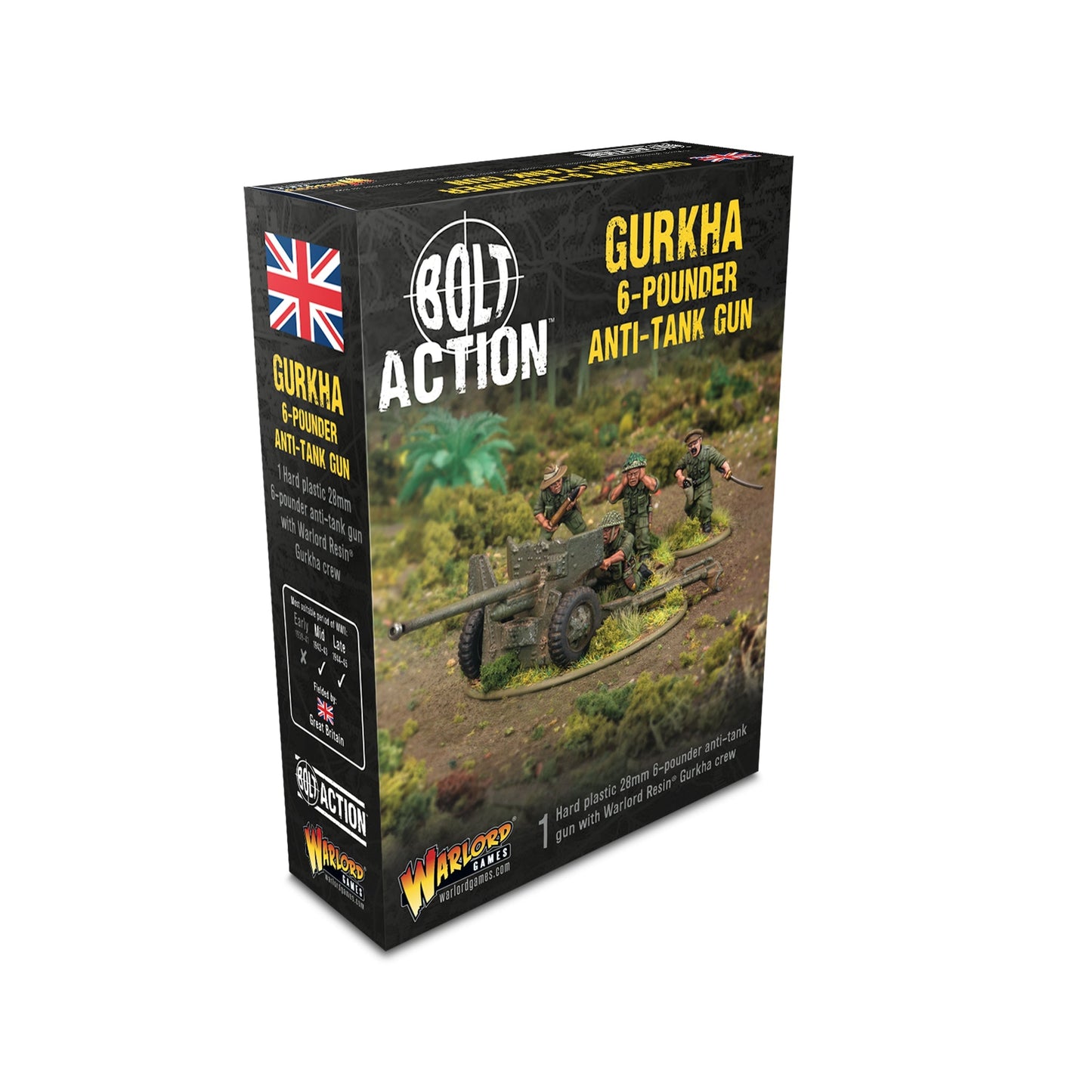 Bolt Action Gurkha 6-pounder anti-tank gun