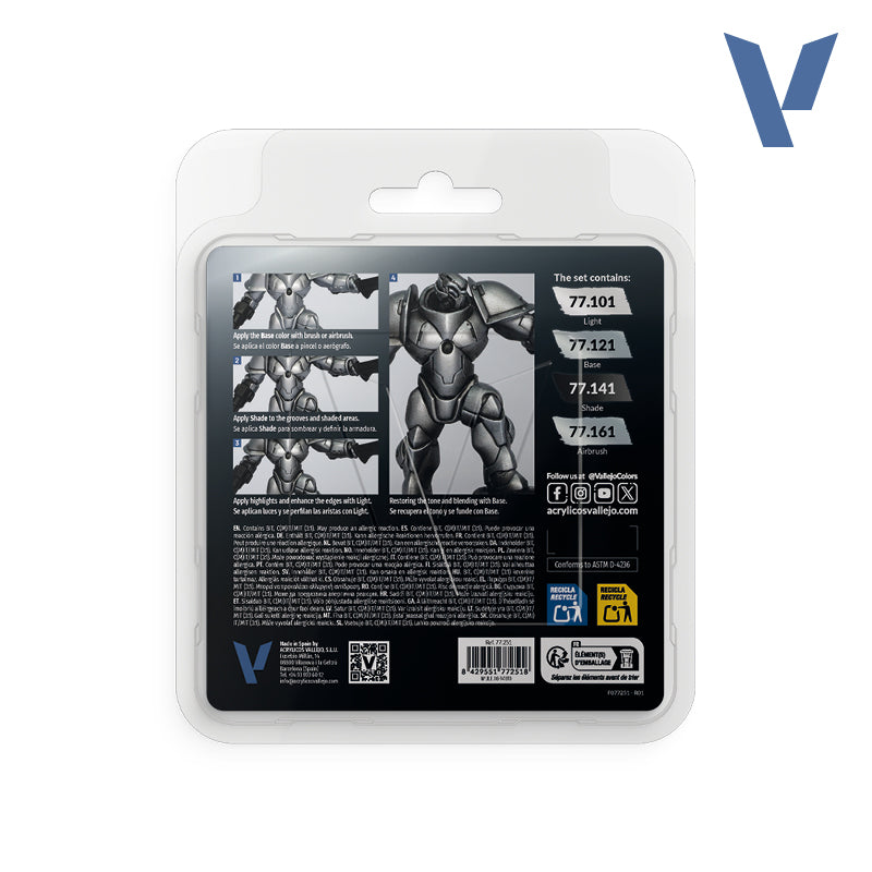 Vallejo - TMM Paint Set - Sterling Silver (77251)