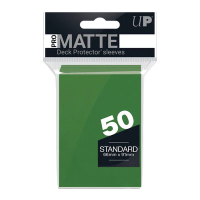PRO-Matte 50ct Standard Deck Protector sleeves: Green