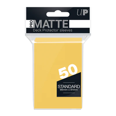 PRO-Matte 50ct Standard Deck Protector sleeves: Yellow