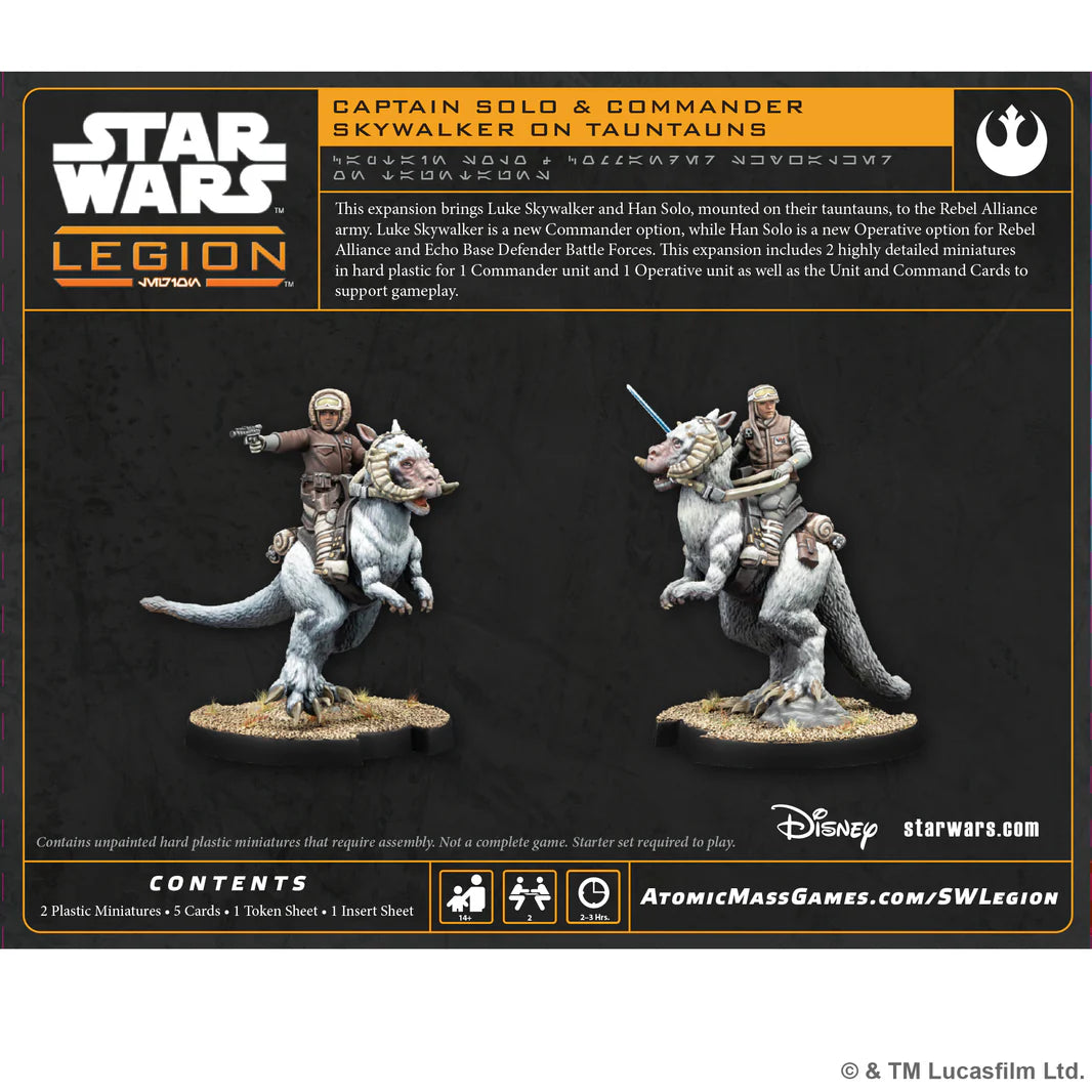 Star Wars Legion: Captain Solo & Commander Skywalker on Tauntauns