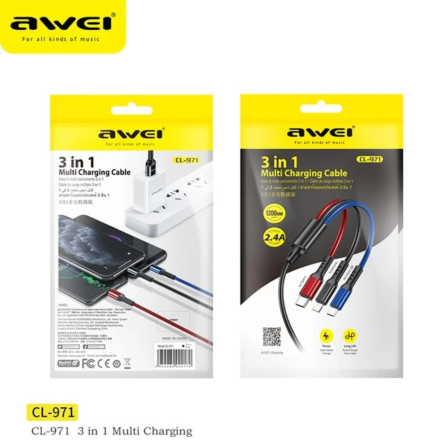 3 in 1 Multi Charging Cable
