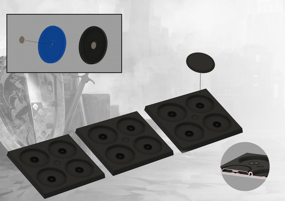 MAGNETIC Bases and Carriers - Infantry - LOWER PRICING