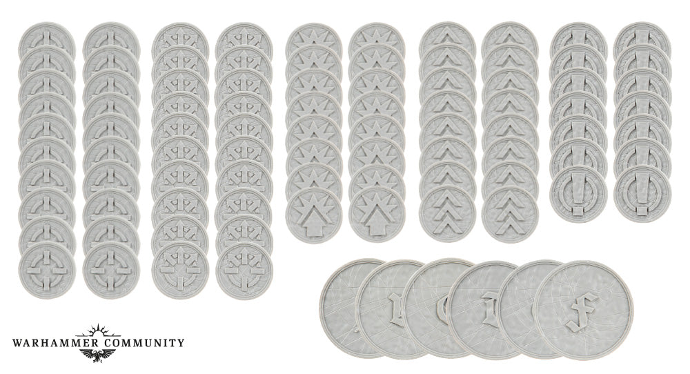 LEGIONS IMPERIALIS: ORDER TOKENS AND OBJECTIVES MARKERS