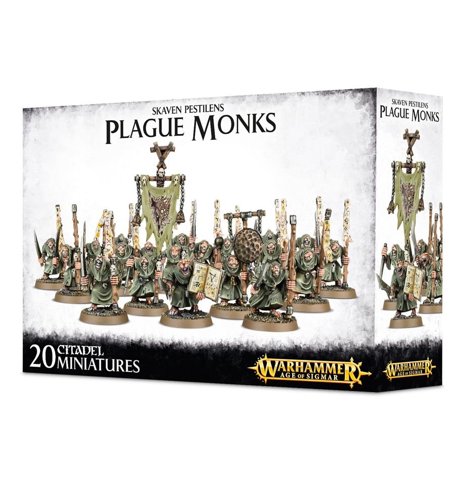 AOS SKAVEN PESTILENS PLAGUE MONKS