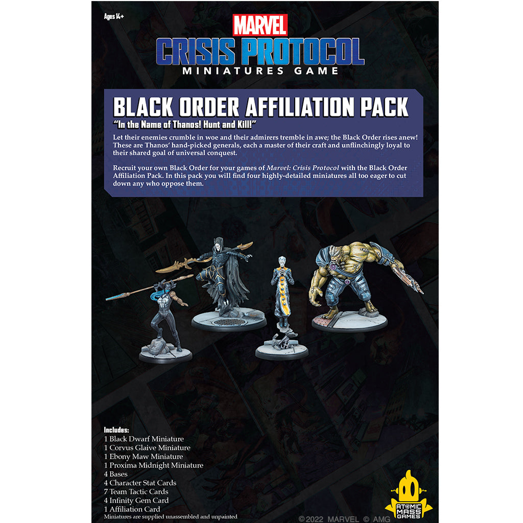 MARVEL CRISIS PROTOCOL: BLACK ORDER AFFILIATION PACK