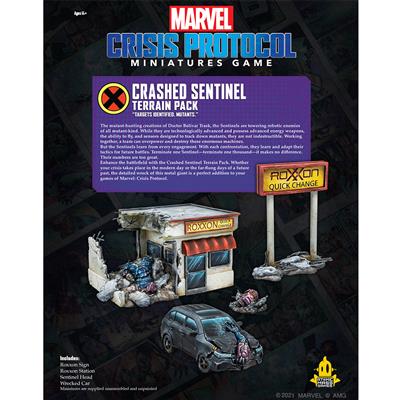 MARVEL CRISIS PROTOCOL: CRASHED SENTINEL TERRAIN PACK EN