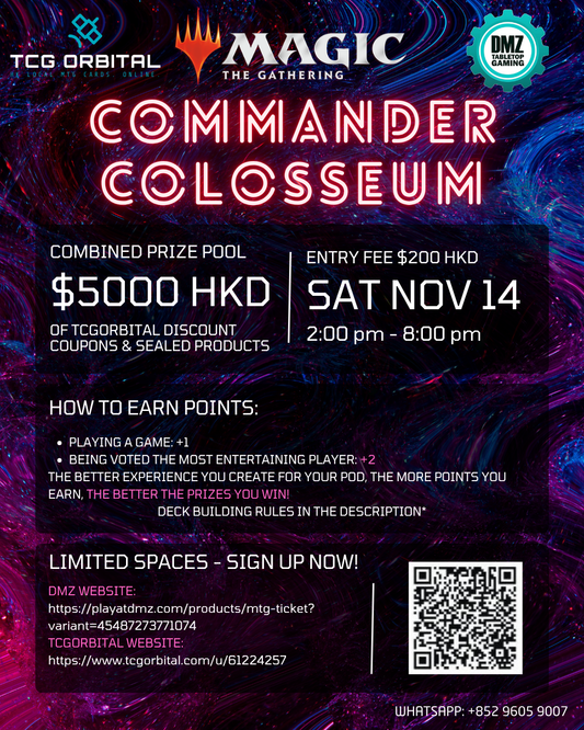 TCGOrbital x DMZ Commander Colosseum - 14 Nov
