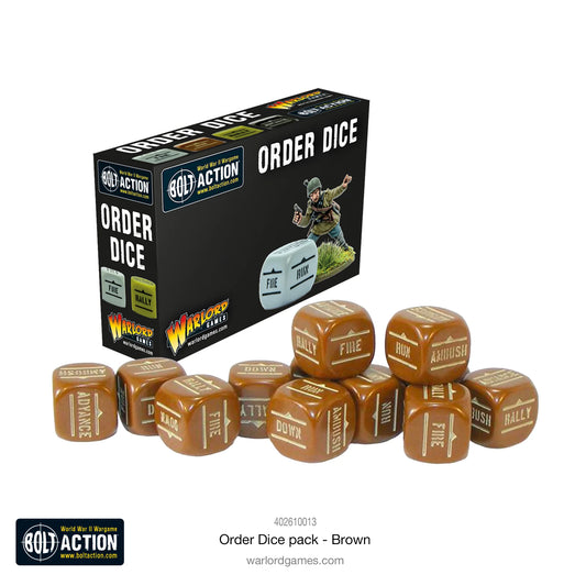 BOLT ACTION ORDER DICE BROWN