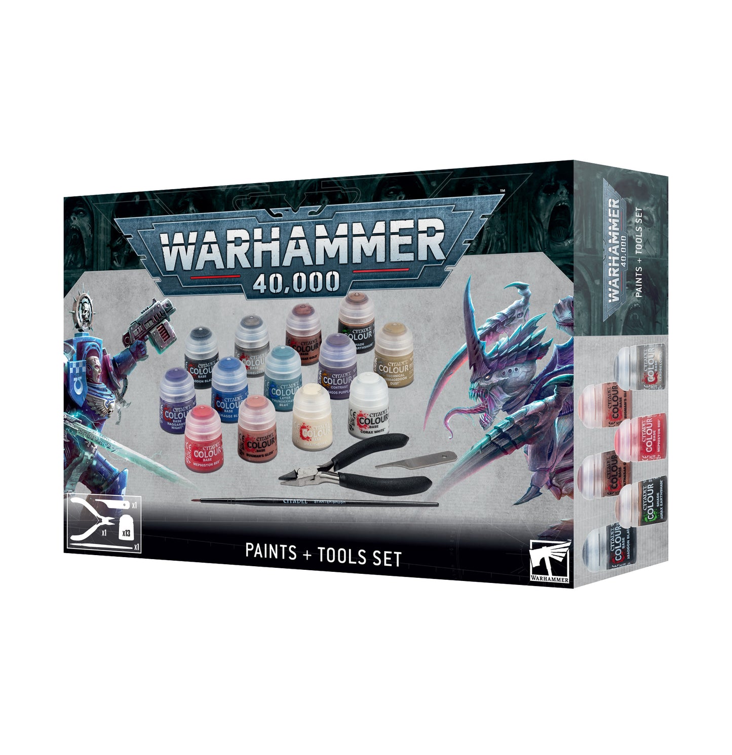 WARHAMMER 40000: PAINTS+TOOLS SET 10th