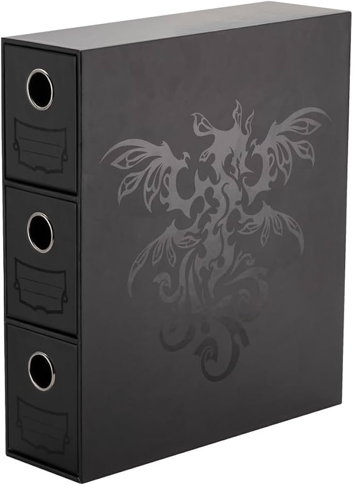 Dragon Shield - Fortress Card Drawers - Black - Slipcase Binder - AT-33700