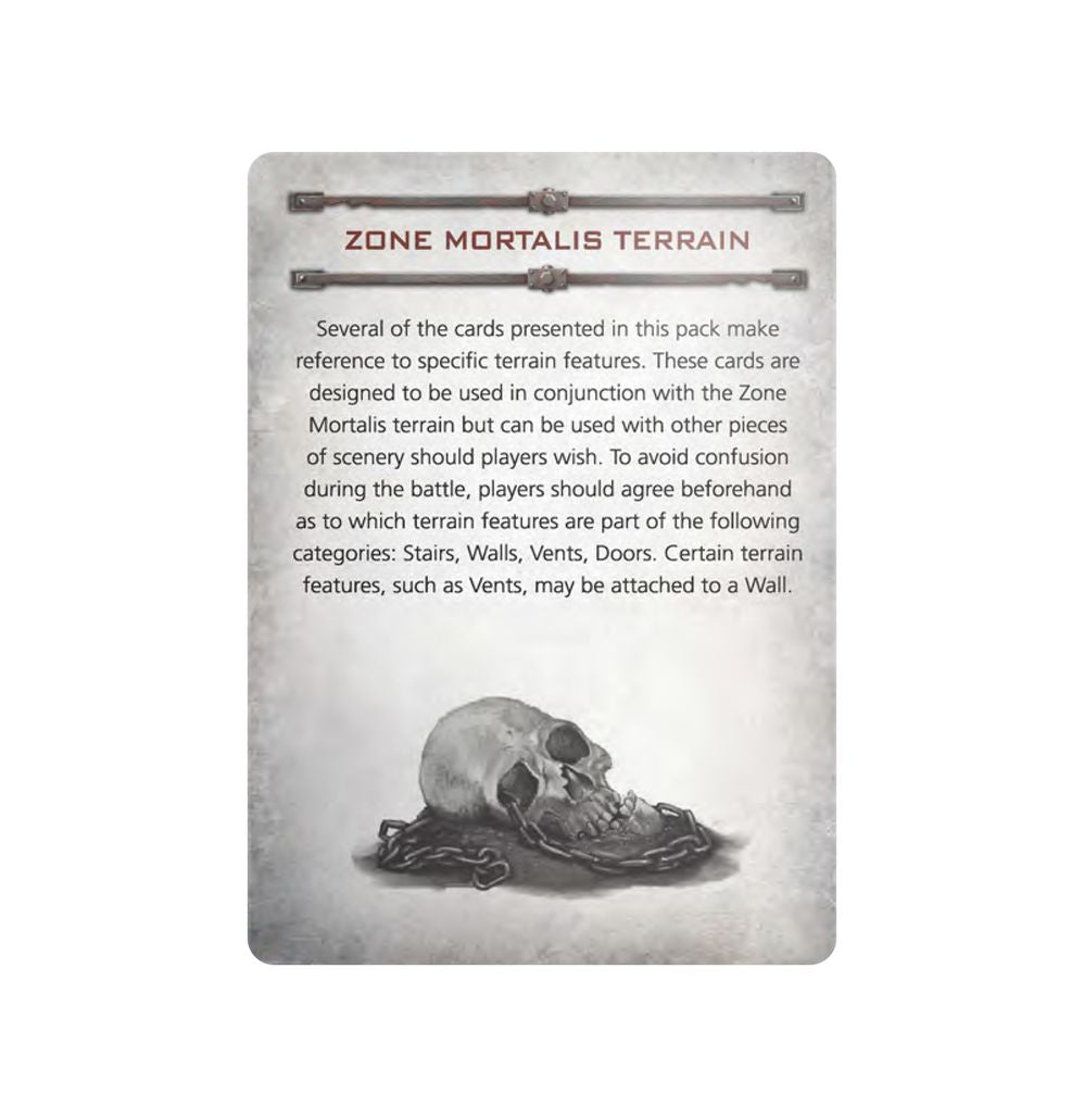 NECROMUNDA: ZONE MORTALIS GANG TACTICS CARDS