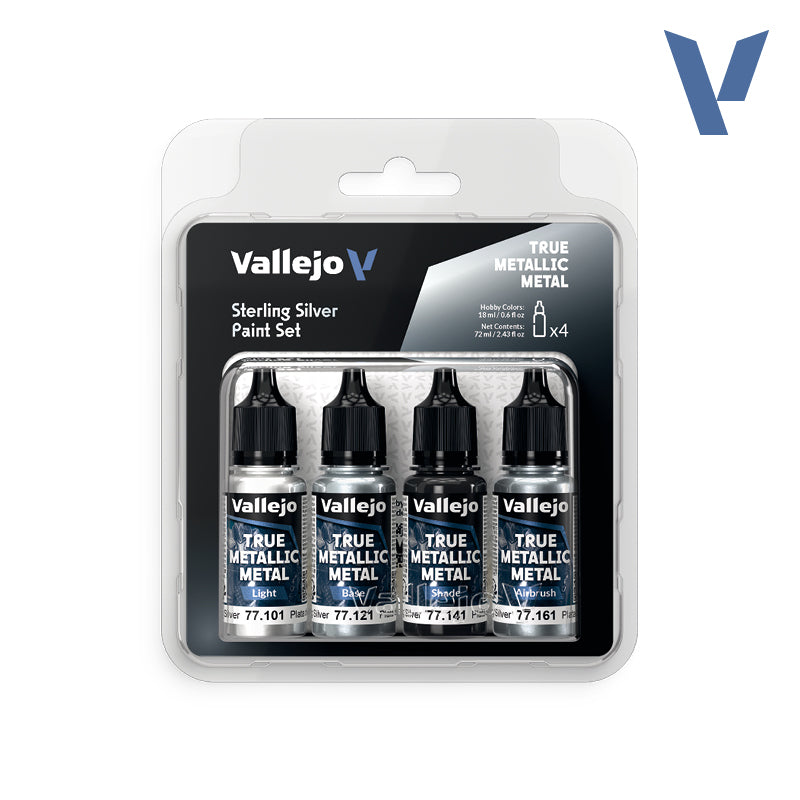 Vallejo - TMM Paint Set - Sterling Silver (77251)