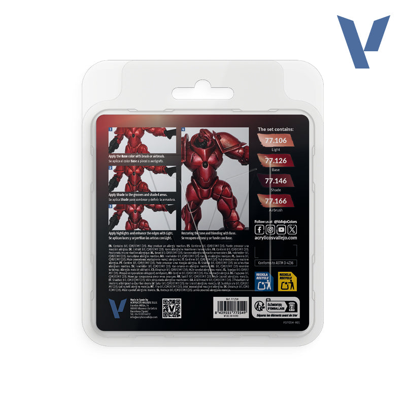 Vallejo - TMM Paint Set - Ruby Red (77254)