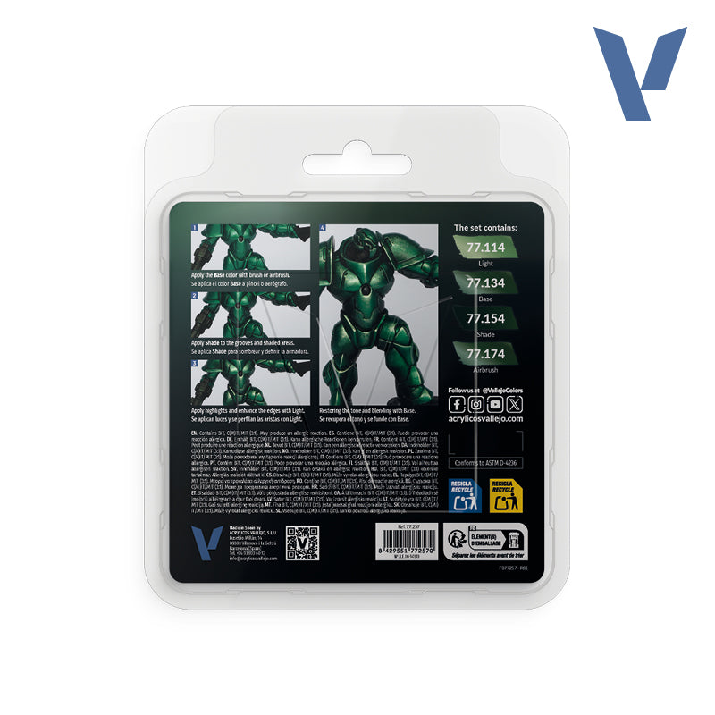 Vallejo - TMM Paint Set - Dusken Green (77257)
