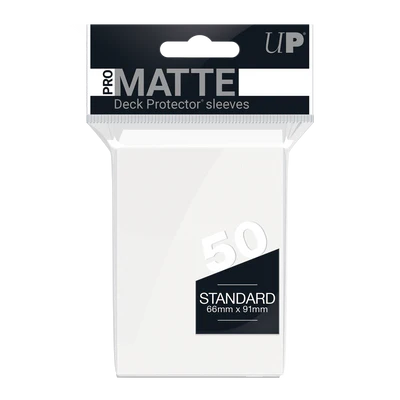 PRO-Matte 50ct Standard Deck Protector sleeves: White