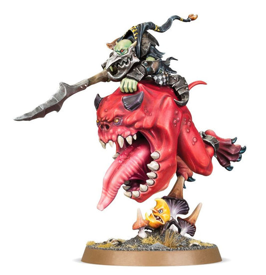 AOS GLOOMSPITE GITZ LOONBOSS ON GIANT CAVE SQUIG