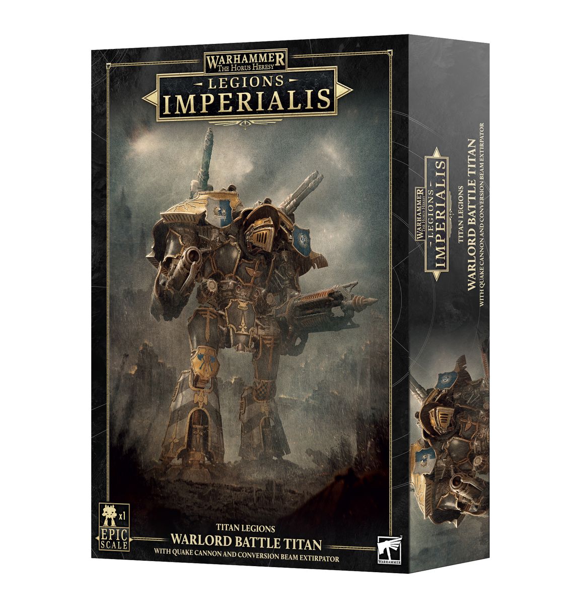 LEGIONS IMPERIALIS: WARLORD TITAN WITH QUAKE CANNON AND CONVERSION BEAM EXTIRPATOR BEAM