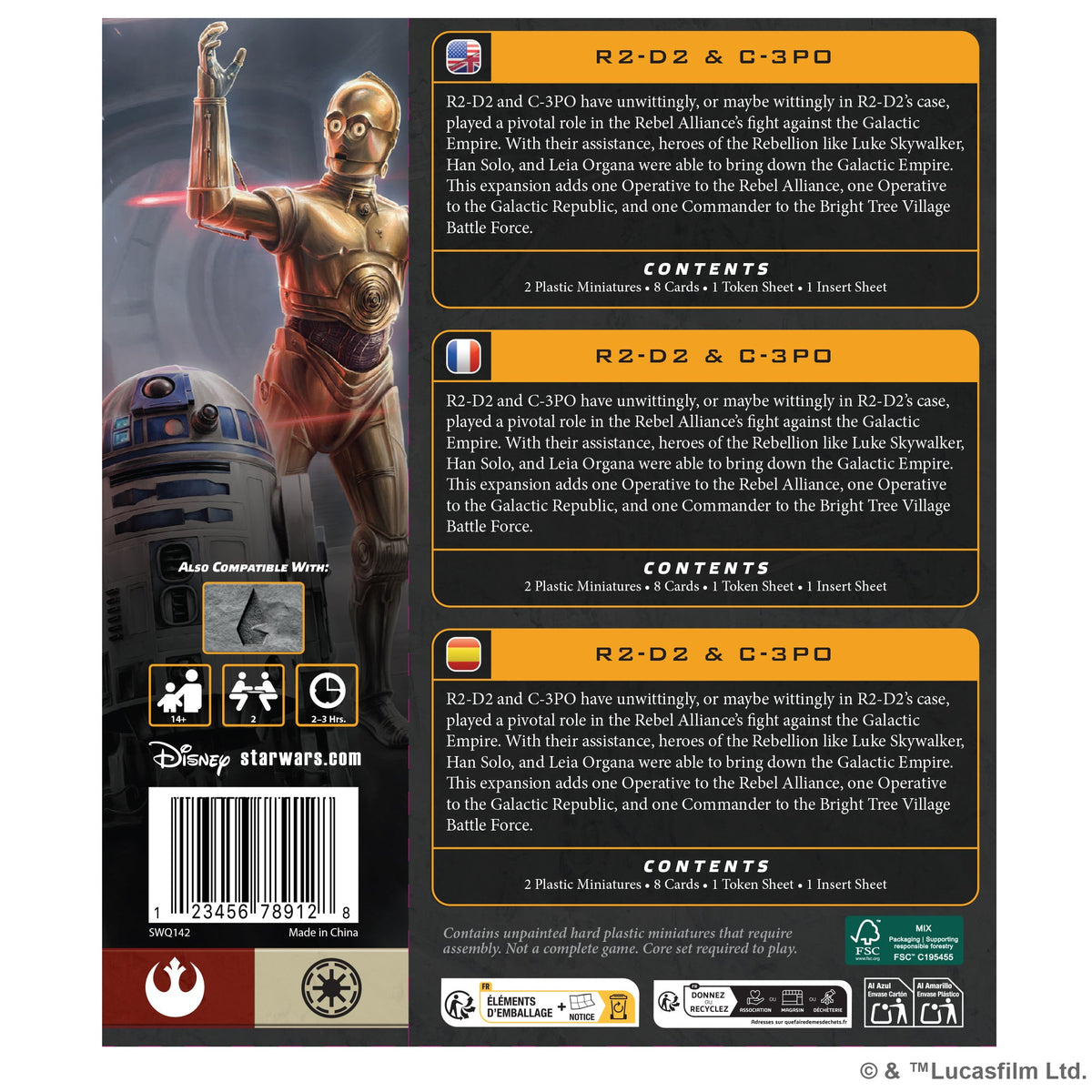Star Wars Legion: R2-D2 & C-3Po Operative Expansion