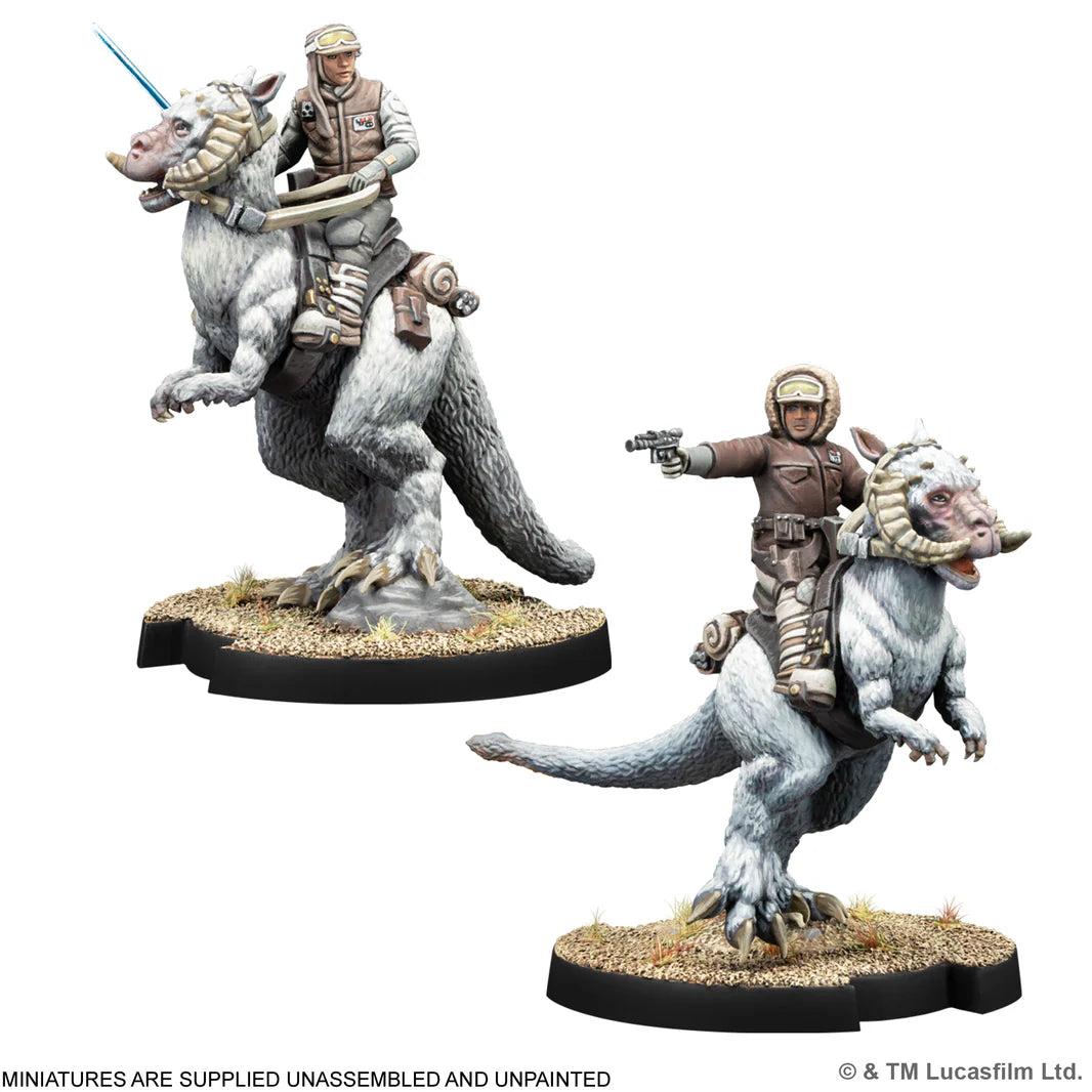 Star Wars Legion: Captain Solo & Commander Skywalker on Tauntauns