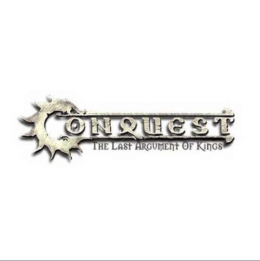 Conquest First Blood Logo on Dark Red/Black Marbled Dice - 24 per pack