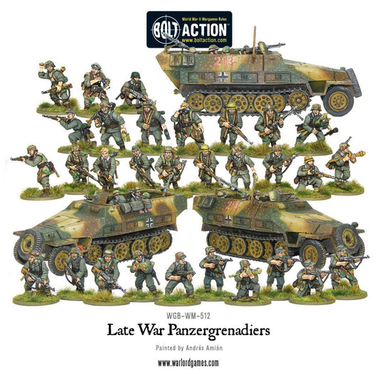 BOLT ACTION Late War Panzergrenadiers (30+ 3 Hanomags)