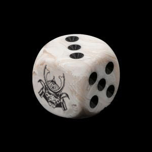 Yoroni Logo on Parchment Marbled Dice - 24 per pack