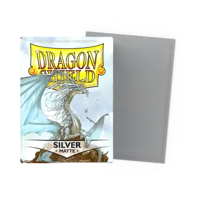 Dragon Shield 100 - Standard Deck Protector Sleeves - Matte Silver - AT-11008