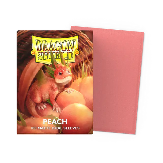 Dragon Shield 100 - Standard Deck Protector Sleeves - Dual Matte - Peach(Piip) - AT-15053