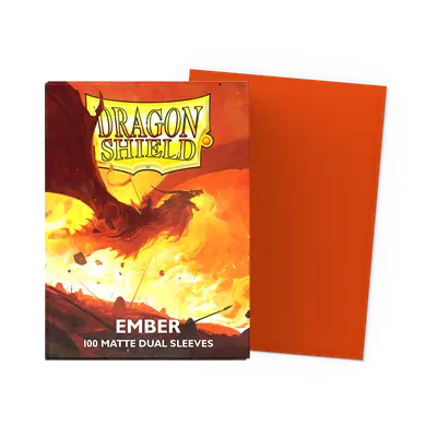 Dragon Shield 100 - Standard Deck Protector Sleeves - Dual Matte - Ember (Alaric, Revolution Kindler) - AT-15054