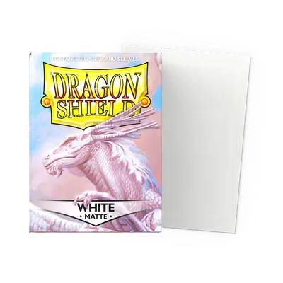 Dragon Shield 100 - Standard Deck Protector Sleeves - Matte White - AT-11005