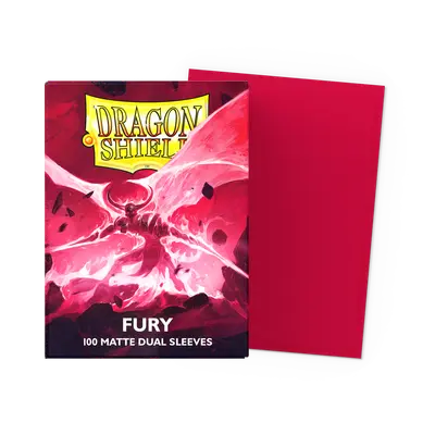 Dragon Shield 100 - Standard Deck Protector Sleeves - Dual Matte - Fury (Alaric, Crimson King) - AT-15055