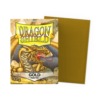 Dragon Shield 100 - Standard Deck Protector Sleeves - Matte Gold - AT-11006