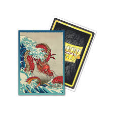 Dragon Shield 100 - Standard Deck Protector Sleeves - Brushed Art Matte - The Great Wave - AT-12060