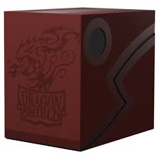 Dragon Shield Double Shell Box - Blood Red & Black - AT-30650