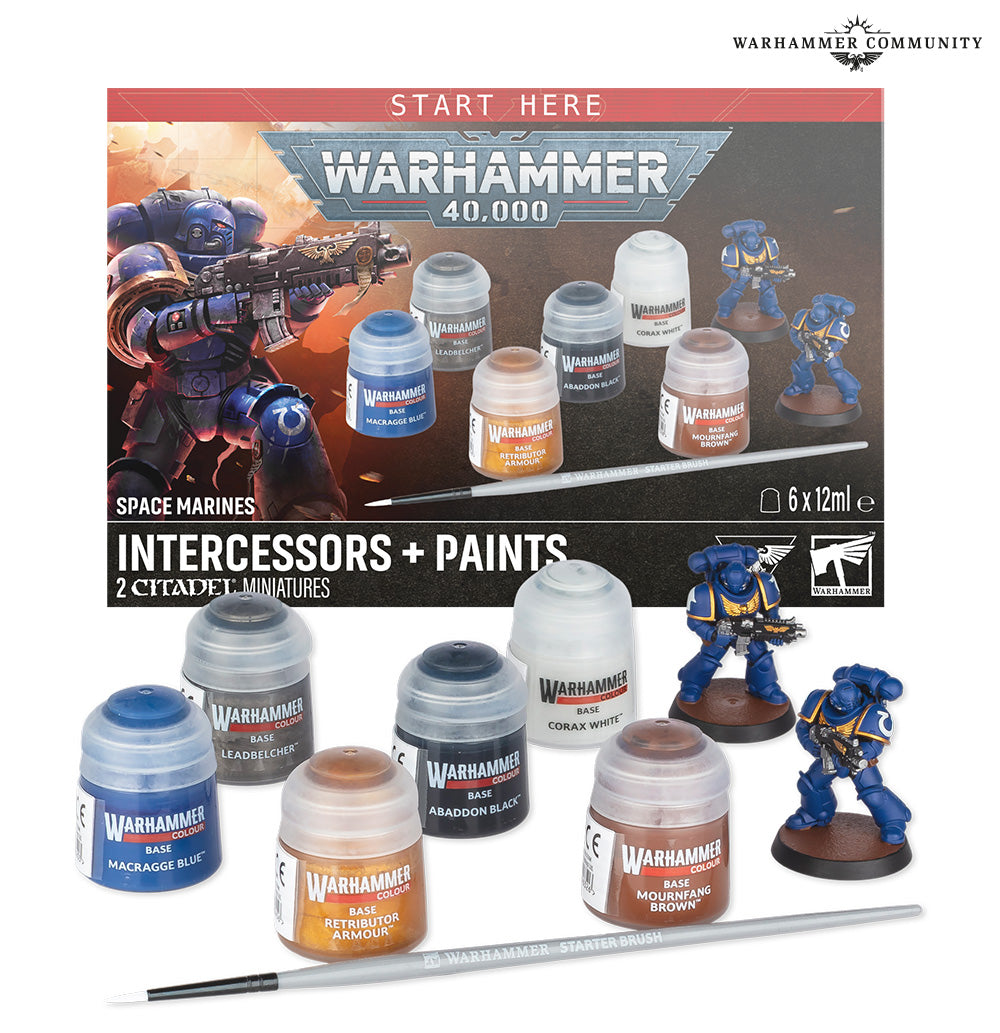 SPACE MARINES INTERCESSORS +PAINTS 11TH