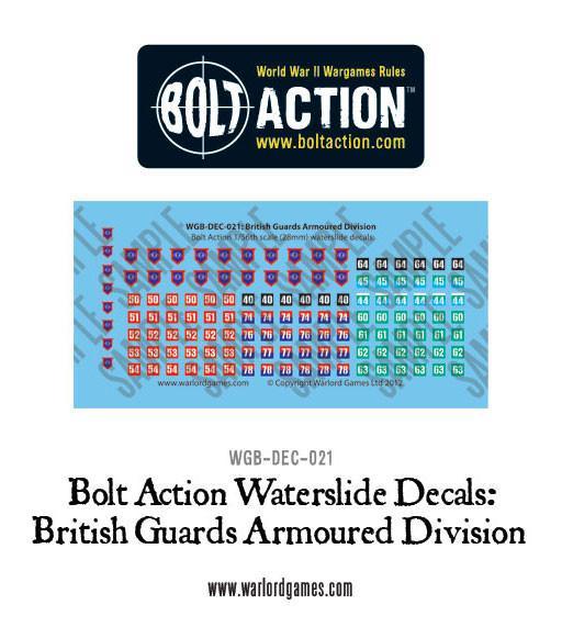 [MADE TO ORDER] British Guards Armoured Division decal sheet