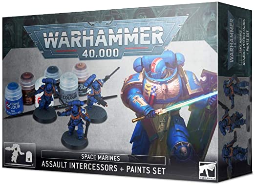 Space Marines Assault Intercessors + Paints Set