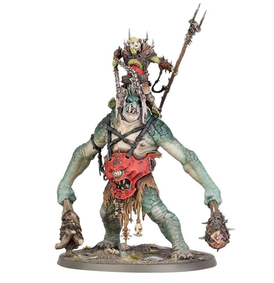 AOS ORRUK WARCLANS : BREAKA-BOSS ON MIREBRUTE TROGGOTH