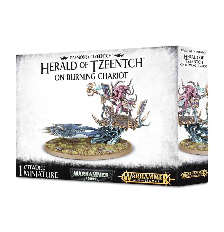 (WEBEX) DAEMONS OF TZEENTCH Fateskimmer, Herald of Tzeentch on Burning Chariot