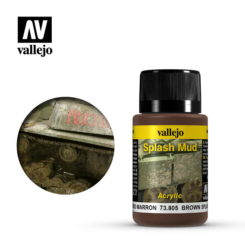Vallejo - Weathering Effects - Wet Light Brown Splash Mud (73804)